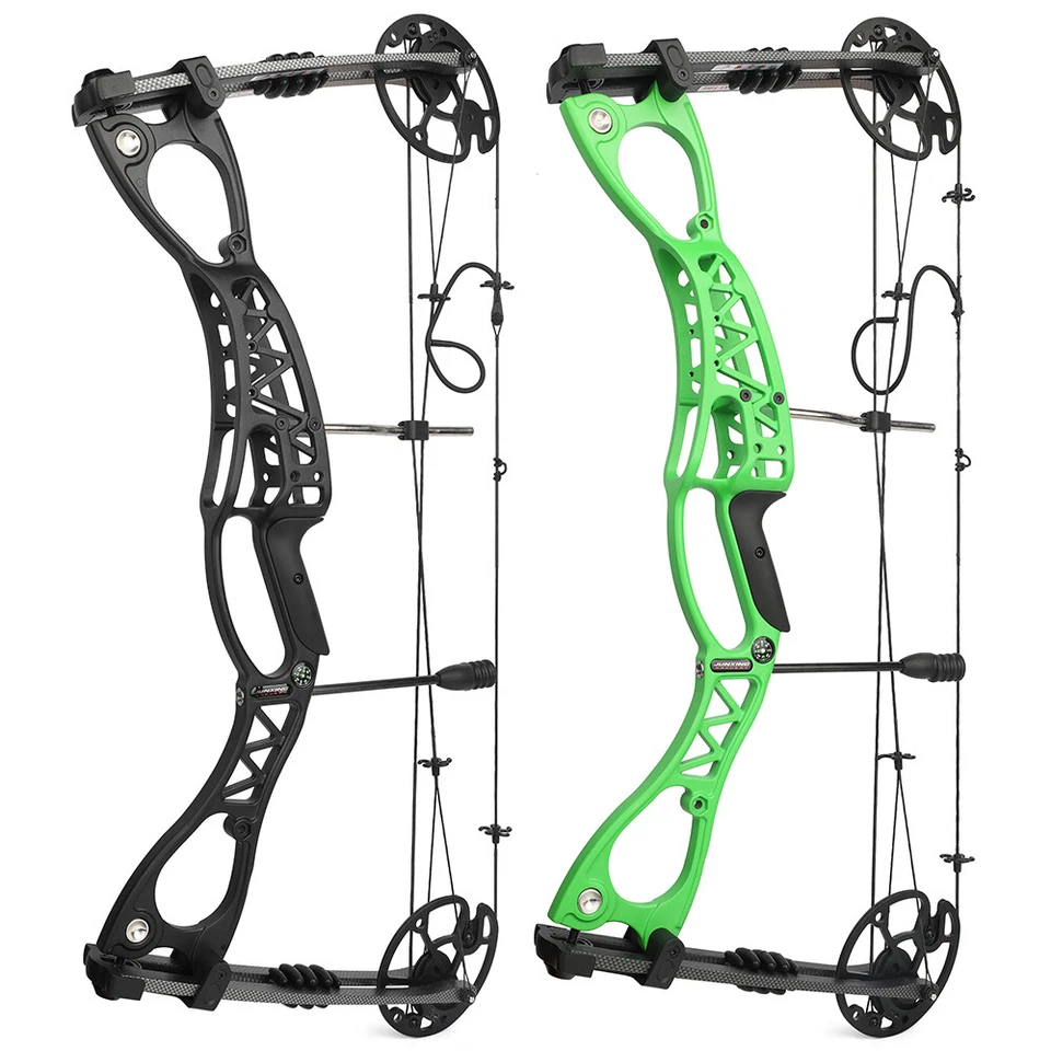 Archery Compound Bow Arrow Set 0-70lbs Adjustable 320fps Hunting Shooting Target - Image 2 of 4
