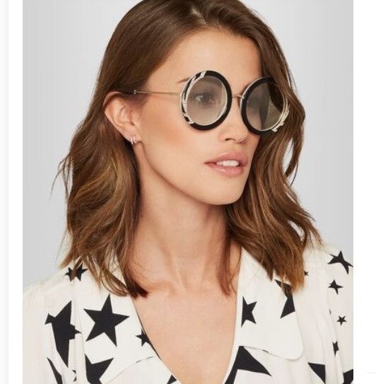 ALICE + OLIVIA Beverly black & Swarovski crystal-embellished  display picture 3