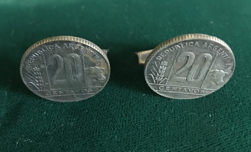 Republic Of Argentina Coin Cuff Links