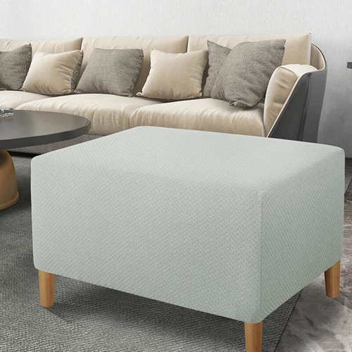 Fußhocker Stretch Bezug Hocker Ottomane Aufbewahrung Sofa Schonbezug Rechteck Schutz - Bild 38 von 40