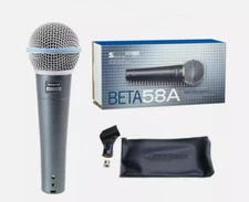 New Beta 58A Microphone Vocal Supercardioid Dynamic Shure Fast Free Shipping