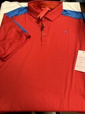 Redvanly Mens SZ XL Golf Evan’s Polo Shirt Rio Red Blue NWT