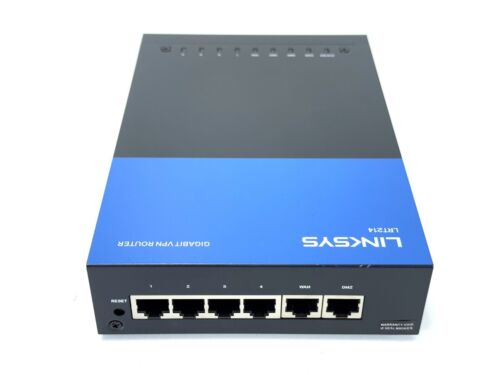 Linksys LRT214 Gigabit VPN Router 4x Gigabit RJ-45 DMZ WAN 50 IPsec-Tunnel - Bild 2 von 4