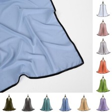 Women Chiffon Scarf Black Edge Headscarf Turban Scarves Hijab Shawls Wholesale