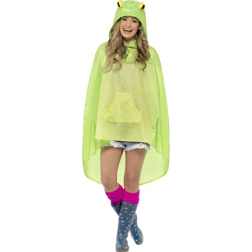 Froschkostüm Frosch Kostüm Froschkönig Regencape Party Poncho Regenponcho Frog