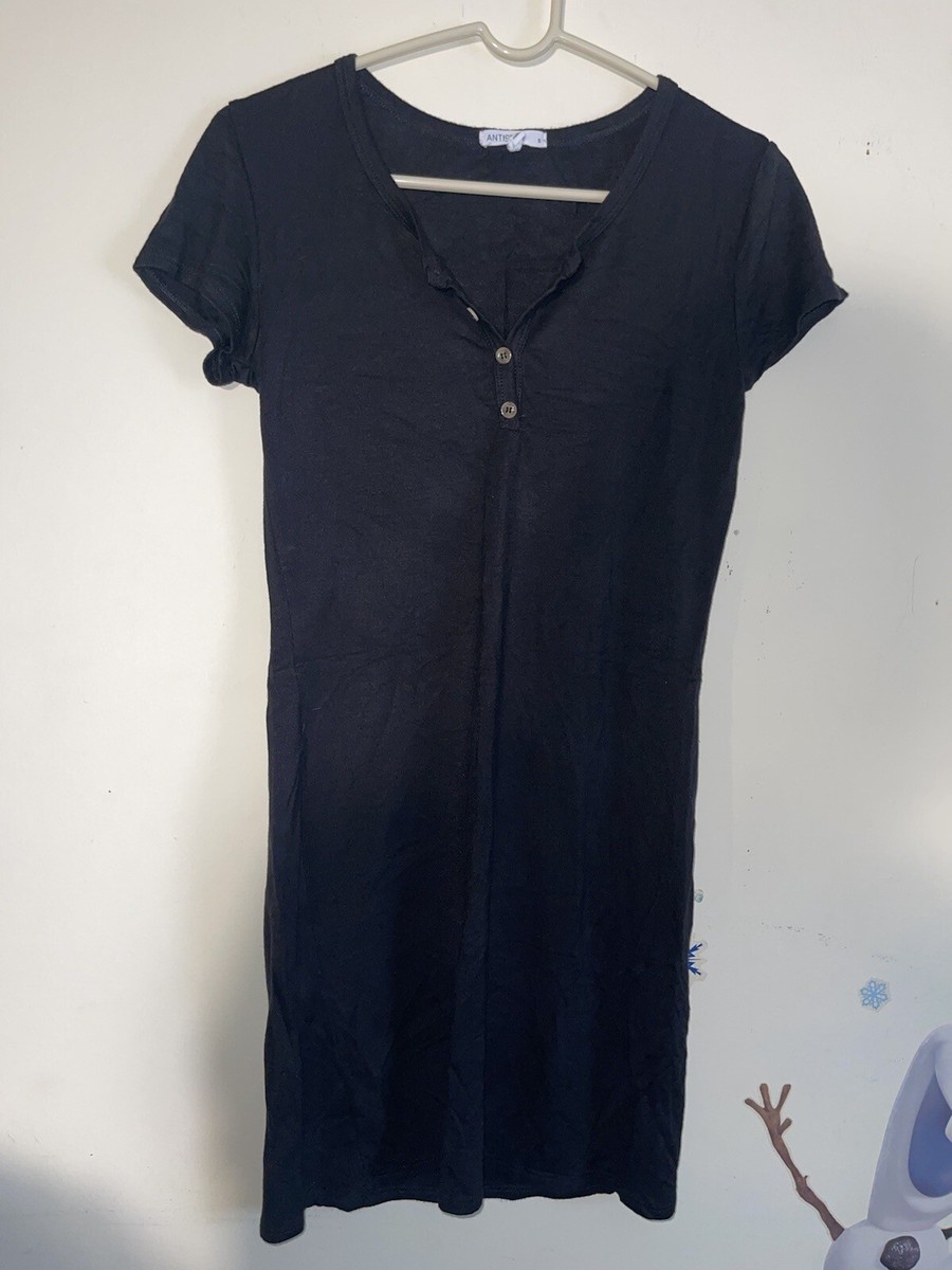 antistar t shirt dress Antistar Dress Womens Extra Small Gray Short Sleeve Stretch Drawstring  Pockets