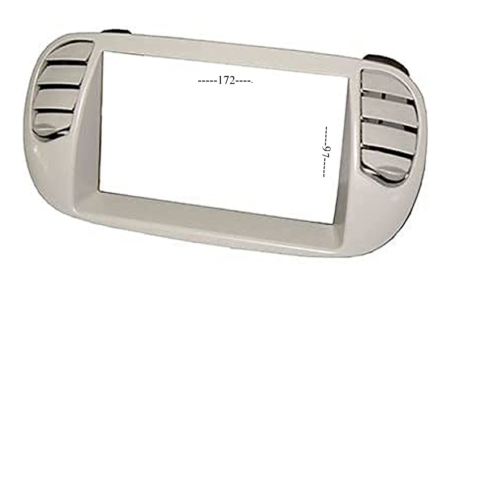 Kit mascherina autoradio 2 DIN Fiat 500 cinquecento bianco avor con bocchette d' foto 2