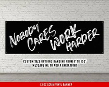 Motivational Work Harder Banner - Gym Wall Art - Fitness Inspiration