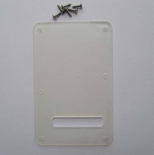 Clear ST Guitar Back Plate Transparent Tremolo Trem Cover with Screws for Strat