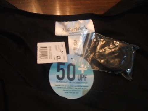 Motherhood Maternity Black One Piece Swimsuit NWT XL One Shoulder Ruffle 50 UPF - Picture 8 of 16