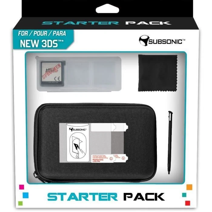 Méga Promo Pack de démarrage Noir Nintendo New 3DS Neuf SubSonic - Photo 1/1