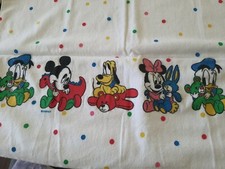 DISNEY BABIES VTG Receiving Blanket DUNDEE Cotton 30x40" soft Flannel polkadots