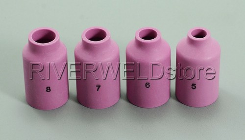 TIG KIT Alumina Nozzle Gas Lens Back Cap & TIG Torch DB PTA SR WP 17 18 26,17PK - Picture 4 of 7