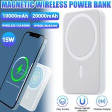 20000mAh Magnetic Power Bank Wireless Battery Pack Charger For iPhone 14 13 12