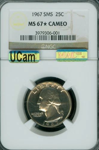 1967 QUARTER NGC MS67 CAMEO * STAR SMS MAC UCAM MAC SPOTLESS  *