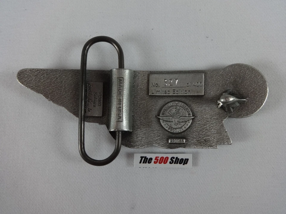 2003 Brickyard 400 fivela de cinto edição limitada 327 de 500 estanho Kevin Harvick - Imagem 2 de 4