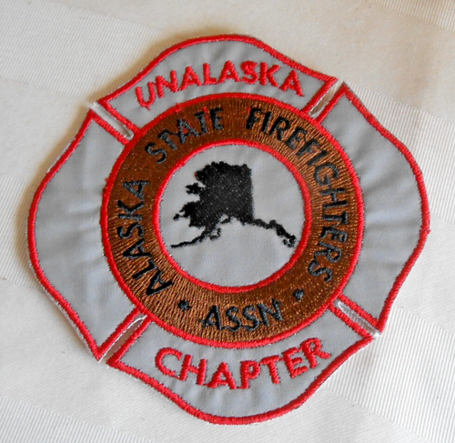 ALASKA State Firefighters Assn. Unalaska Chapter 3.75" PATCH Unused