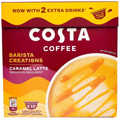 Caramel Latte Costa Pods for Dolce Gusto Coffee Machine, x Pack