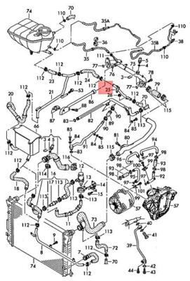VW PHAETON 3D1 3D2 3D3 3D4 3D6 3D7 3D8 3D9 COOLANT PIPE 3D0121065FE