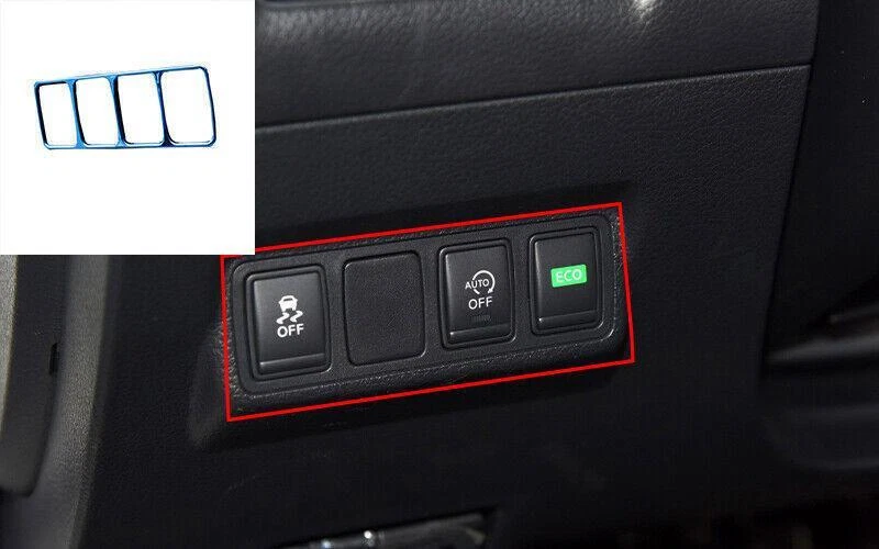 Cubierta del marco del botón del faro para Nissan Sentra Sylphy 2013-2019 azul acero Foto 3 de 4