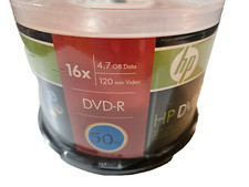 HP DVD-R Spindle 50 Pack 16X / 4.7GB / 120 Min Brand New SEALED