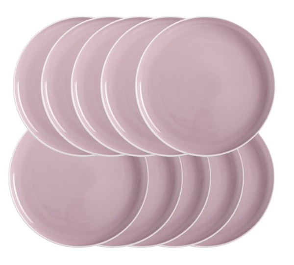 10Er Set Maxwell & Williams Tint Teller 20 Cm, Rosa, Porzellan, AY0223-image