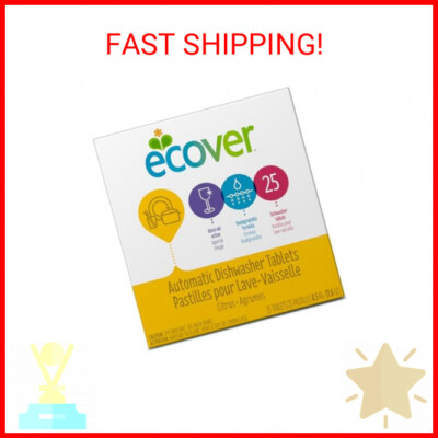 Ecover Automatic Dishwasher Soap Tablets, Citrus, 25 Count