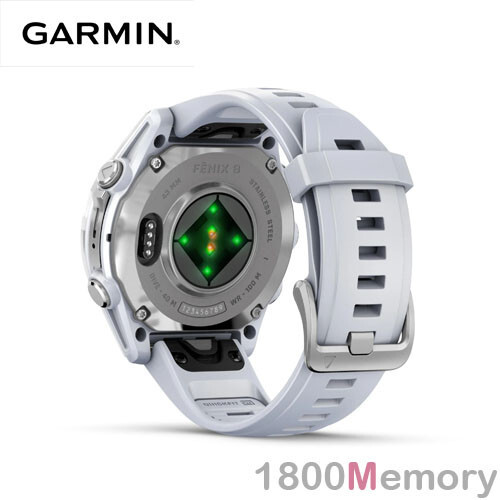 Garmin Fenix 8 43mm AMOLED Silver Stainless Steel / Whitestone Band Watch - Bild 2 von 2