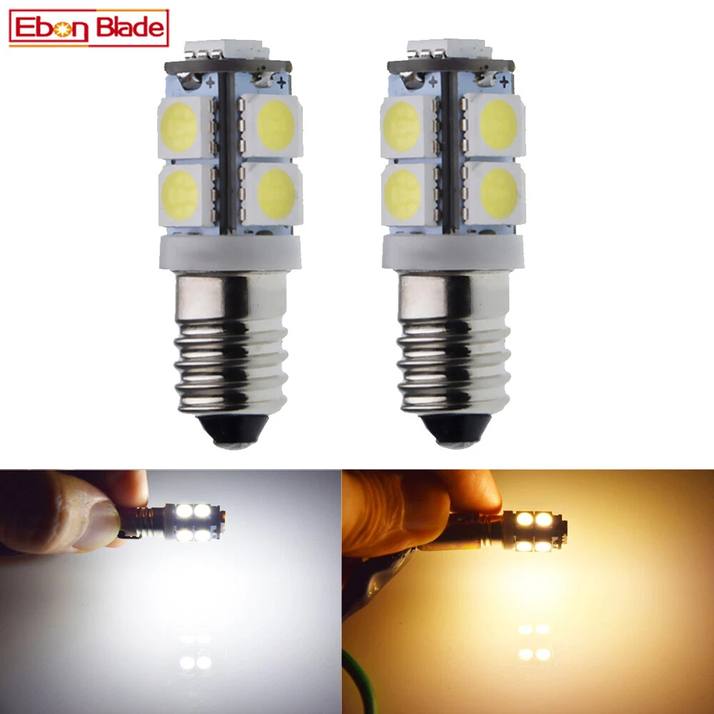 2x Lampadine LED E10 6V 9SMD Bianche 6000K Per Torcia, Bici, Lampada - Tipo Globe