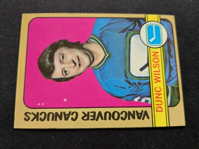 1972-73 Topps Hockey Card # 91 Dunc Wilson - Vancouver Canucks (EX/NM)