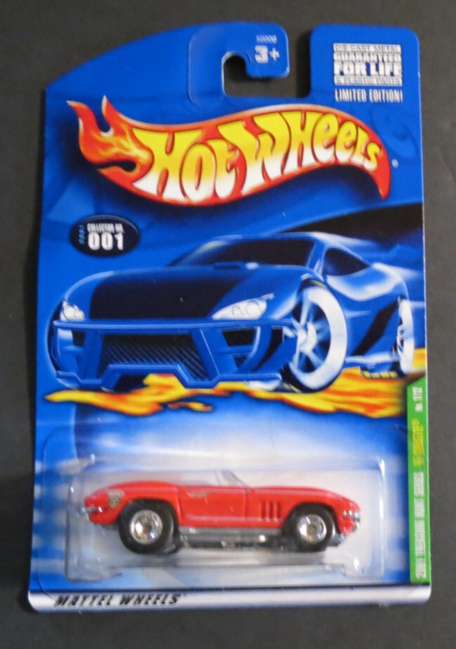 Hot Wheels 2001 Treasure hunt 65 Corvette Red 1/12 Real Riders