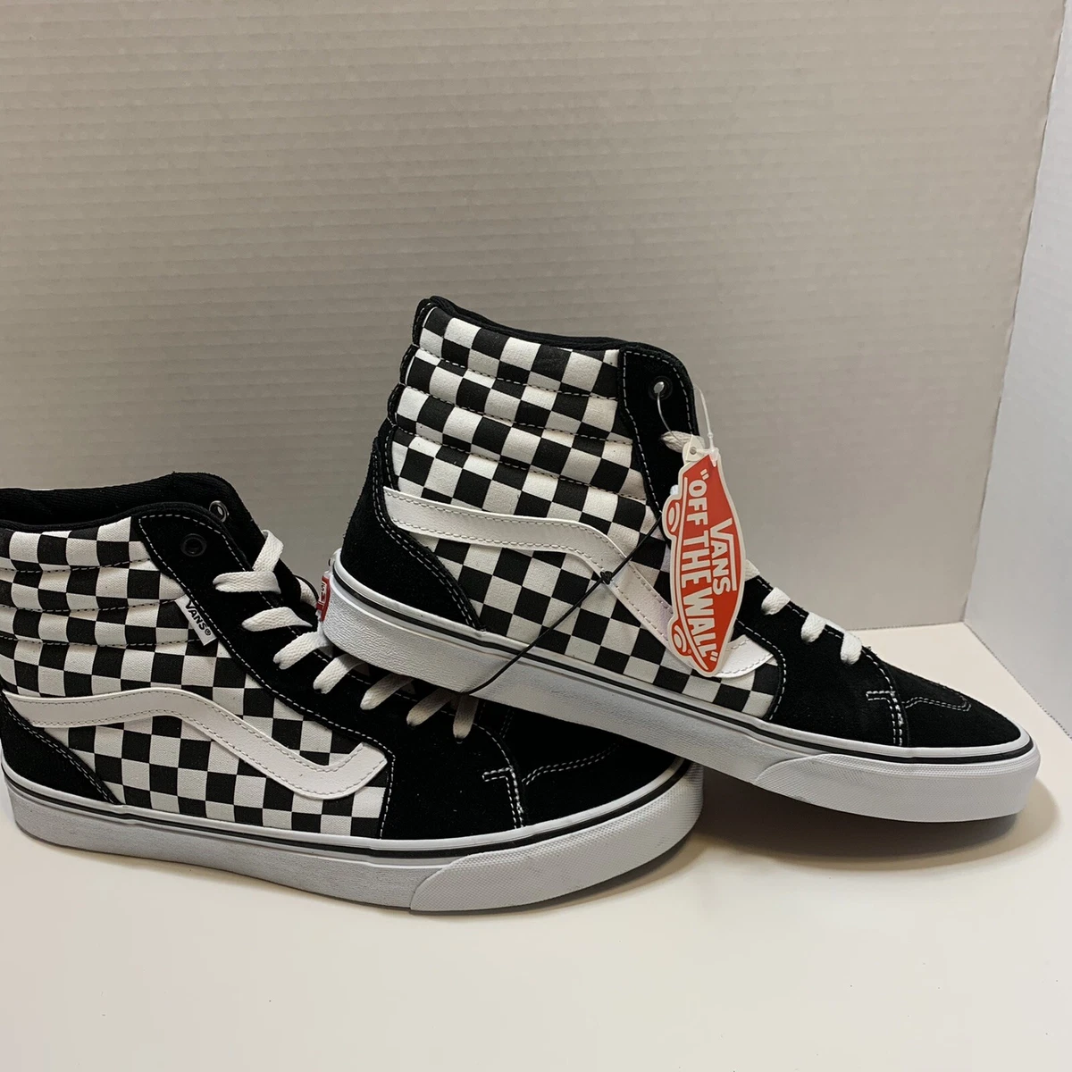 Vans high top tops mens checkered