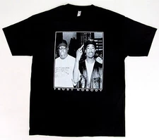TUPAC BIGGIE TRUST NOBODY T-shirt NOTORIOUS B.I.G 2PAC Tee Adult S-3XL Black New
