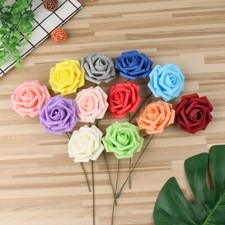 25 Artificial Flower Rose Floral Bridal Wedding Flower Home Decoration W/ Box