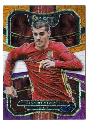 Alvaro Morata 2017-18 Panini Select Prizms Multi Color #74 Spain Soccer Parallel