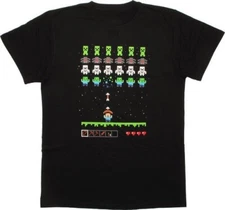 Mine..Craft x Space Invaders Gaming Funny Tee Unisex Short Sleeve Shirt S-5XL