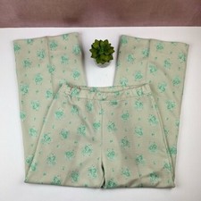 Vintage Pantsmaker Green Gray Floral Hippie Bohemian Pants Women
