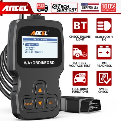 ANCEL AD310 BT Bluetooth OBD2 Scanner Diagnostic Scan Tool Battery Voltage Test