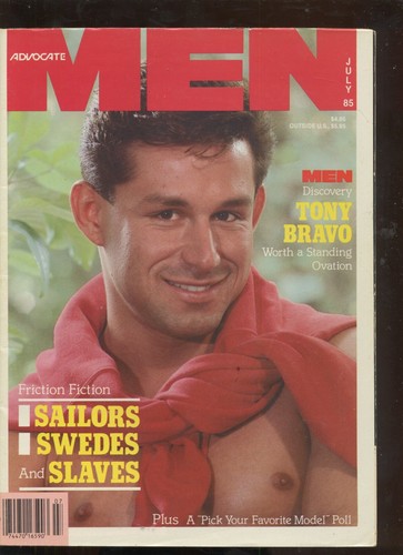 ADVOCATE MEN 7-85 PLAYGIRL JULY 1985 TONY BRAVO HAIRY HUNK BRANDON BLOND ADONIS - Picture 2 of 2