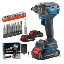 Powerful 1/2" Cordless Impact Wrench with Auto-Stop & Comprehensive Tool Set