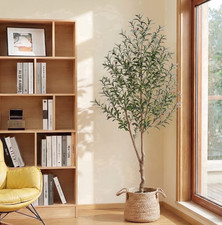 7FT Artificial Olive Tree Faux Potted Tall Plant Arbol Olivo Artificial Indoor