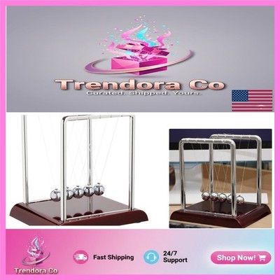 Relaxing Desk Accessory: Newton's Cradle Pendulum 7x6 - Science Teacher Gift