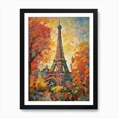 Eiffel Tower Paris France Paul Sign Framed Wall Art Poster Canvas Print Picture