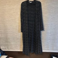 UNIQLO Star Pattern Black Long Dress M with Belt Used