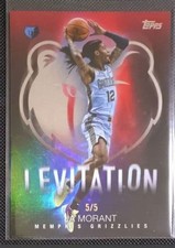 Ja Morant 2025 Topps Levitations Red /5 Serial Numbered NBA Basketball Parallel