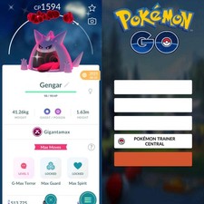 Pok mon PTC Go  Shiny Gigantamax Gengar   Mini or Trade