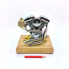 4.2CC Mini V2 OHV V-Twin Motorcycle Double-cylinder 4-stroke Gas Engine Model