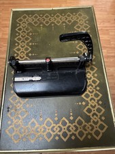 Vintage ACCO 350 Heavy Duty 3 Hole Punch Made In USA  Black Excellent Condition