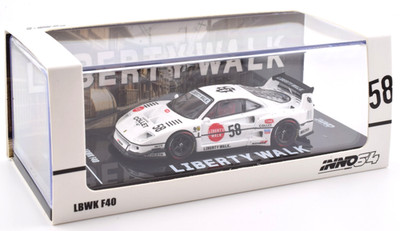 INNO64 Ferrari Liberty Walk LBWK F40 Collet 1:64 Diecast Car IN64-LBWKF40-COLLET