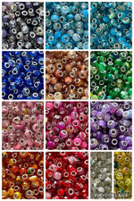 300/25-37 25pcs 11MM-14mm European Rondelle Large Hole Spacer BEADS 13 colors